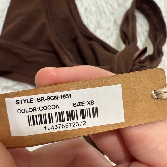 BNWT Women SKIMS Summer Mesh Scoop Bralette in Cocoa Size Extra Small - Picture 7 of 7